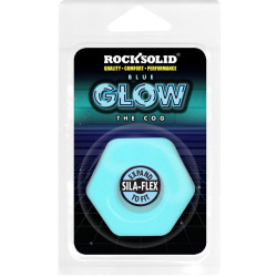 RockSolid by Doc Johnson Cockring phosphorescent The Cog 22 mm Bleu